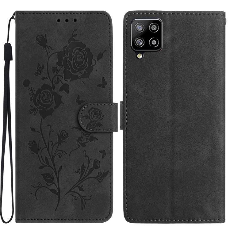 Rose Flower Embossing Pattern Leather Phone Case, For Samsung Galaxy A22, For Samsung Galaxy A22 5G, For Samsung Galaxy A32, For Samsung Galaxy A72, For Samsung Galaxy A52, For Samsung Galaxy A32 5G, For Samsung Galaxy A02S 164mm US��������������������...
