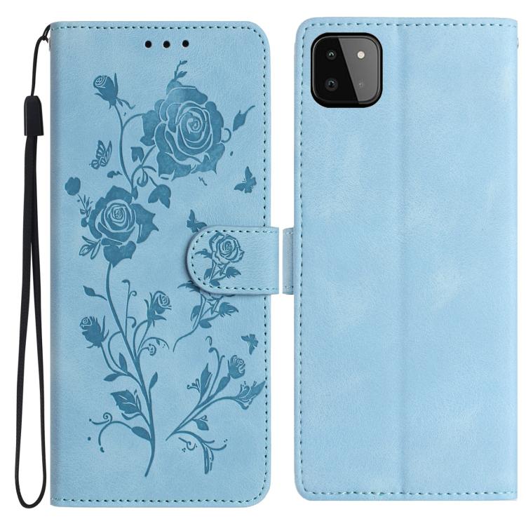 Rose Flower Embossing Pattern Leather Phone Case, For Samsung Galaxy A22, For Samsung Galaxy A22 5G, For Samsung Galaxy A32, For Samsung Galaxy A72, For Samsung Galaxy A52, For Samsung Galaxy A32 5G, For Samsung Galaxy A02S 164mm US��������������������...