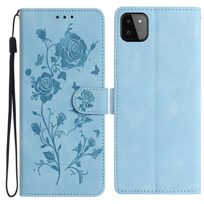 Rose Flower Embossing Pattern Leather Phone Case, For Samsung Galaxy A22, For Samsung Galaxy A22 5G, For Samsung Galaxy A32, For Samsung Galaxy A72, For Samsung Galaxy A52, For Samsung Galaxy A32 5G, For Samsung Galaxy A02S 164mm US��������������������...