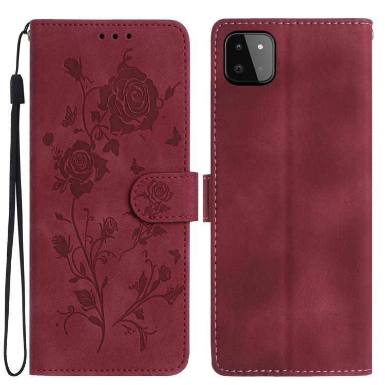 Rose Flower Embossing Pattern Leather Phone Case, For Samsung Galaxy A22, For Samsung Galaxy A22 5G, For Samsung Galaxy A32, For Samsung Galaxy A72, For Samsung Galaxy A52, For Samsung Galaxy A32 5G, For Samsung Galaxy A02S 164mm US��������������������...