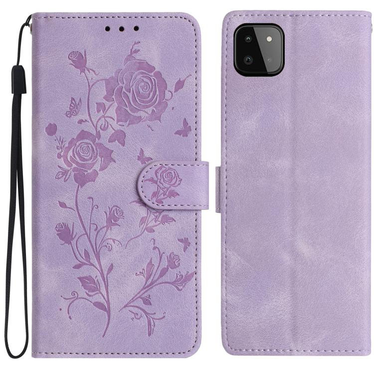 Rose Flower Embossing Pattern Leather Phone Case, For Samsung Galaxy A22, For Samsung Galaxy A22 5G, For Samsung Galaxy A32, For Samsung Galaxy A72, For Samsung Galaxy A52, For Samsung Galaxy A32 5G, For Samsung Galaxy A02S 164mm US��������������������...