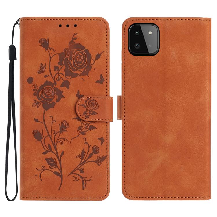 Rose Flower Embossing Pattern Leather Phone Case, For Samsung Galaxy A22, For Samsung Galaxy A22 5G, For Samsung Galaxy A32, For Samsung Galaxy A72, For Samsung Galaxy A52, For Samsung Galaxy A32 5G, For Samsung Galaxy A02S 164mm US��������������������...