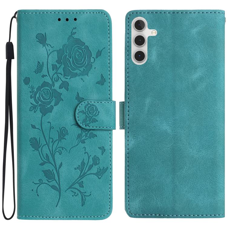 Rose Flower Embossing Pattern Leather Phone Case, For Samsung Galaxy A17, For Samsung Galaxy A07, For Samsung Galaxy A07 5G, For Samsung Galaxy A17 5G, For Samsung Galaxy A06, For Samsung Galaxy A56, For Samsung Galaxy A26, For Samsung Galaxy A36������...