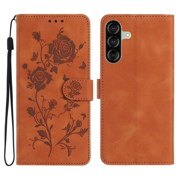 Rose Flower Embossing Pattern Leather Phone Case, For Samsung Galaxy A17, For Samsung Galaxy A07, For Samsung Galaxy A07 5G, For Samsung Galaxy A17 5G, For Samsung Galaxy A06, For Samsung Galaxy A56, For Samsung Galaxy A26, For Samsung Galaxy A36������...