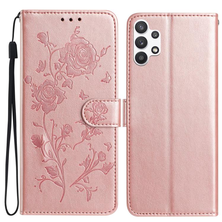 Rose Flower Embossing Pattern Leather Phone Case, For Samsung Galaxy A22, For Samsung Galaxy A22 5G, For Samsung Galaxy A32, For Samsung Galaxy A72, For Samsung Galaxy A52, For Samsung Galaxy A32 5G, For Samsung Galaxy A02S 164mm US��������������������...