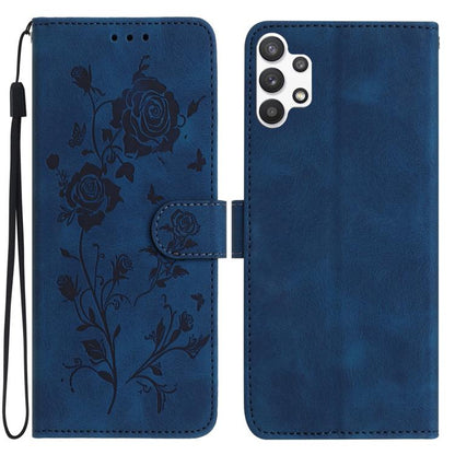 Rose Flower Embossing Pattern Leather Phone Case, For Samsung Galaxy A22, For Samsung Galaxy A22 5G, For Samsung Galaxy A32, For Samsung Galaxy A72, For Samsung Galaxy A52, For Samsung Galaxy A32 5G, For Samsung Galaxy A02S 164mm US��������������������...