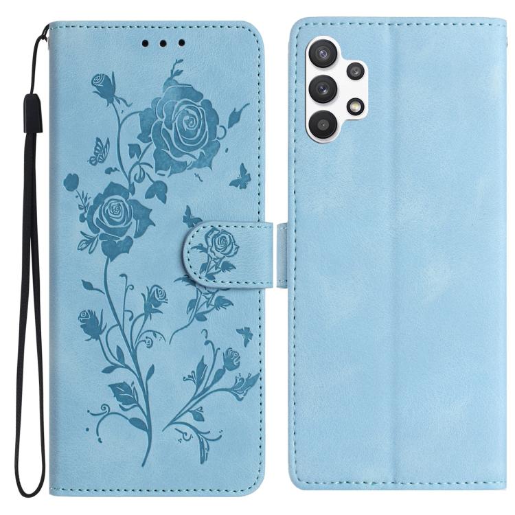 Rose Flower Embossing Pattern Leather Phone Case, For Samsung Galaxy A22, For Samsung Galaxy A22 5G, For Samsung Galaxy A32, For Samsung Galaxy A72, For Samsung Galaxy A52, For Samsung Galaxy A32 5G, For Samsung Galaxy A02S 164mm US��������������������...