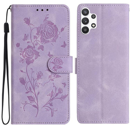 Rose Flower Embossing Pattern Leather Phone Case, For Samsung Galaxy A22, For Samsung Galaxy A22 5G, For Samsung Galaxy A32, For Samsung Galaxy A72, For Samsung Galaxy A52, For Samsung Galaxy A32 5G, For Samsung Galaxy A02S 164mm US��������������������...