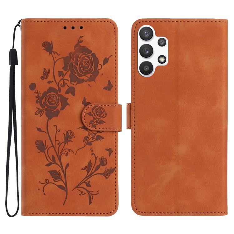 Rose Flower Embossing Pattern Leather Phone Case, For Samsung Galaxy A22, For Samsung Galaxy A22 5G, For Samsung Galaxy A32, For Samsung Galaxy A72, For Samsung Galaxy A52, For Samsung Galaxy A32 5G, For Samsung Galaxy A02S 164mm US��������������������...