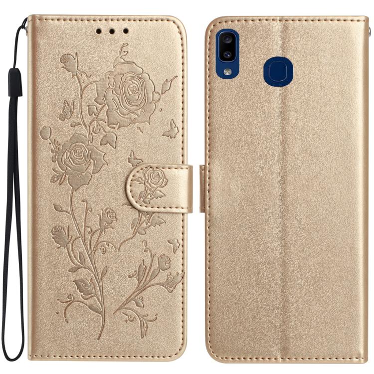 Rose Flower Embossing Pattern Leather Phone Case, For Samsung Galaxy A42 5G, For Samsung Galaxy A21S, For Samsung Galaxy A51, For Samsung Galaxy A20e, For Samsung Galaxy A40, For Samsung Galaxy A10 / M10, For Samsung Galaxy A20 / A30�������������������...