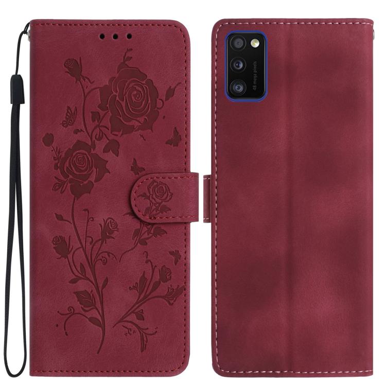 Rose Flower Embossing Pattern Leather Phone Case, For Samsung Galaxy A13 5G, For Samsung Galaxy A41, For Samsung Galaxy A22, For Samsung Galaxy A22 5G, For Samsung Galaxy A32, For Samsung Galaxy A72, For Samsung Galaxy A52, For Samsung Galaxy A32 5G   ...