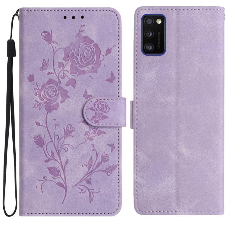 Rose Flower Embossing Pattern Leather Phone Case, For Samsung Galaxy A13 5G, For Samsung Galaxy A41, For Samsung Galaxy A22, For Samsung Galaxy A22 5G, For Samsung Galaxy A32, For Samsung Galaxy A72, For Samsung Galaxy A52, For Samsung Galaxy A32 5G   ...