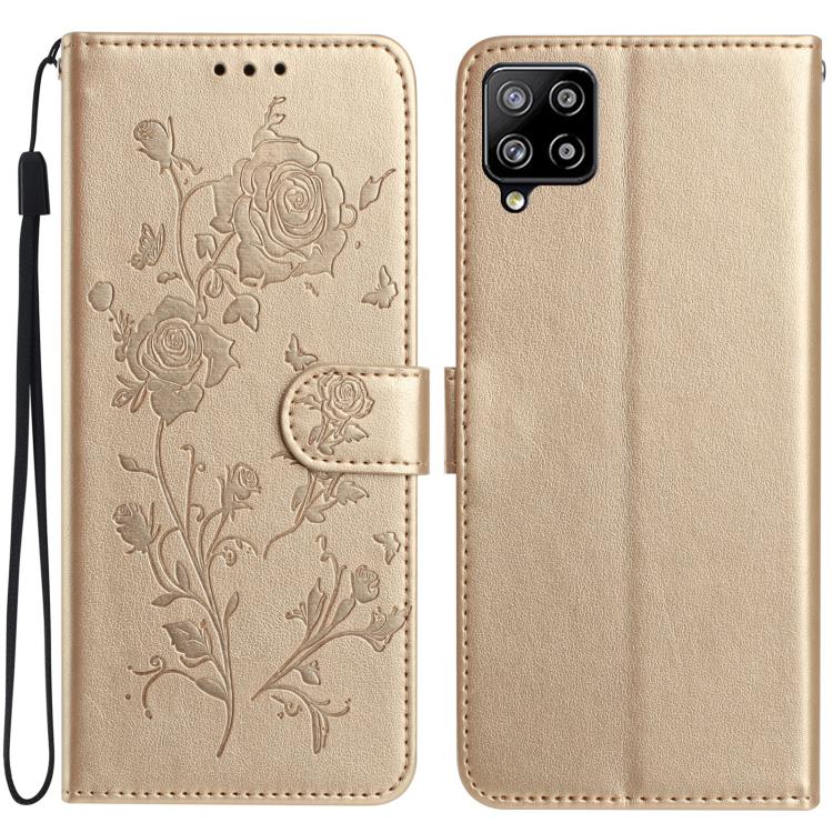 Rose Flower Embossing Pattern Leather Phone Case, For Samsung Galaxy A22, For Samsung Galaxy A22 5G, For Samsung Galaxy A32, For Samsung Galaxy A72, For Samsung Galaxy A52, For Samsung Galaxy A32 5G, For Samsung Galaxy A02S 164mm US��������������������...