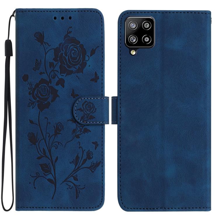 Rose Flower Embossing Pattern Leather Phone Case, For Samsung Galaxy A22, For Samsung Galaxy A22 5G, For Samsung Galaxy A32, For Samsung Galaxy A72, For Samsung Galaxy A52, For Samsung Galaxy A32 5G, For Samsung Galaxy A02S 164mm US��������������������...