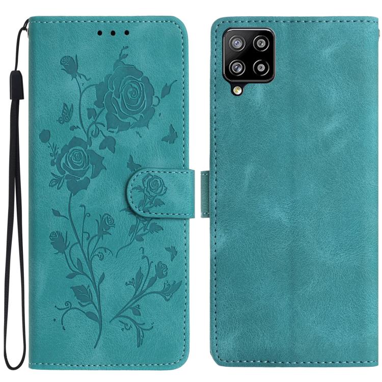 Rose Flower Embossing Pattern Leather Phone Case, For Samsung Galaxy A22, For Samsung Galaxy A22 5G, For Samsung Galaxy A32, For Samsung Galaxy A72, For Samsung Galaxy A52, For Samsung Galaxy A32 5G, For Samsung Galaxy A02S 164mm US��������������������...