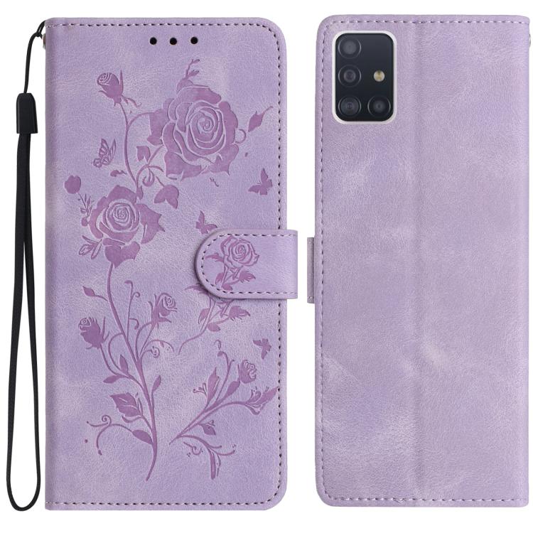 Rose Flower Embossing Pattern Leather Phone Case, For Samsung Galaxy A42 5G, For Samsung Galaxy A21S, For Samsung Galaxy A51, For Samsung Galaxy A20e, For Samsung Galaxy A40, For Samsung Galaxy A10 / M10, For Samsung Galaxy A20 / A30�������������������...