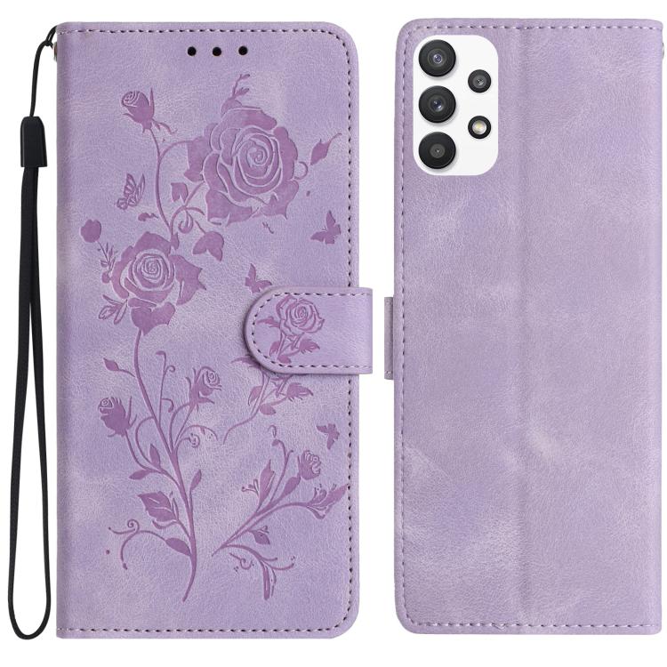 Rose Flower Embossing Pattern Leather Phone Case, For Samsung Galaxy A22, For Samsung Galaxy A22 5G, For Samsung Galaxy A32, For Samsung Galaxy A72, For Samsung Galaxy A52, For Samsung Galaxy A32 5G, For Samsung Galaxy A02S 164mm US��������������������...
