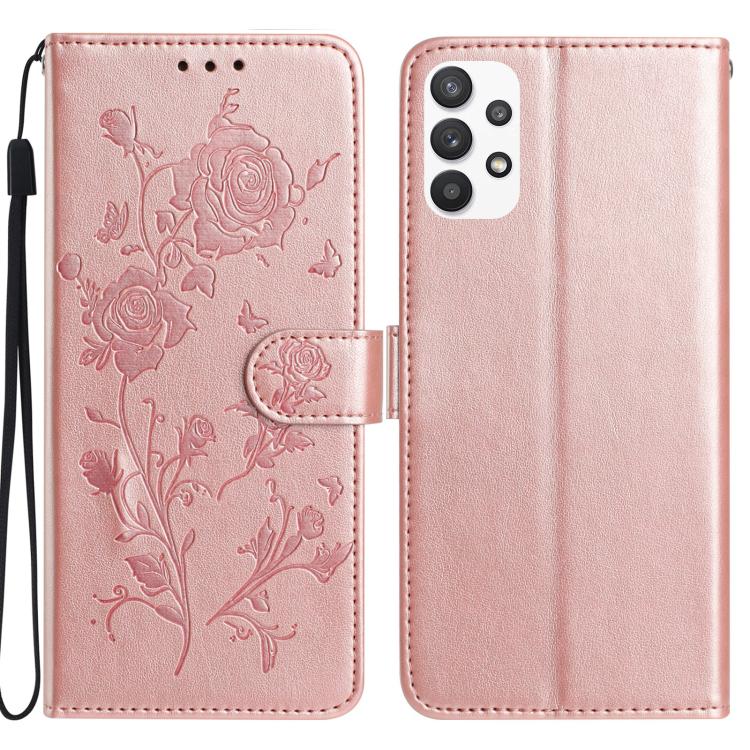 Rose Flower Embossing Pattern Leather Phone Case, For Samsung Galaxy A22, For Samsung Galaxy A22 5G, For Samsung Galaxy A32, For Samsung Galaxy A72, For Samsung Galaxy A52, For Samsung Galaxy A32 5G, For Samsung Galaxy A02S 164mm US��������������������...