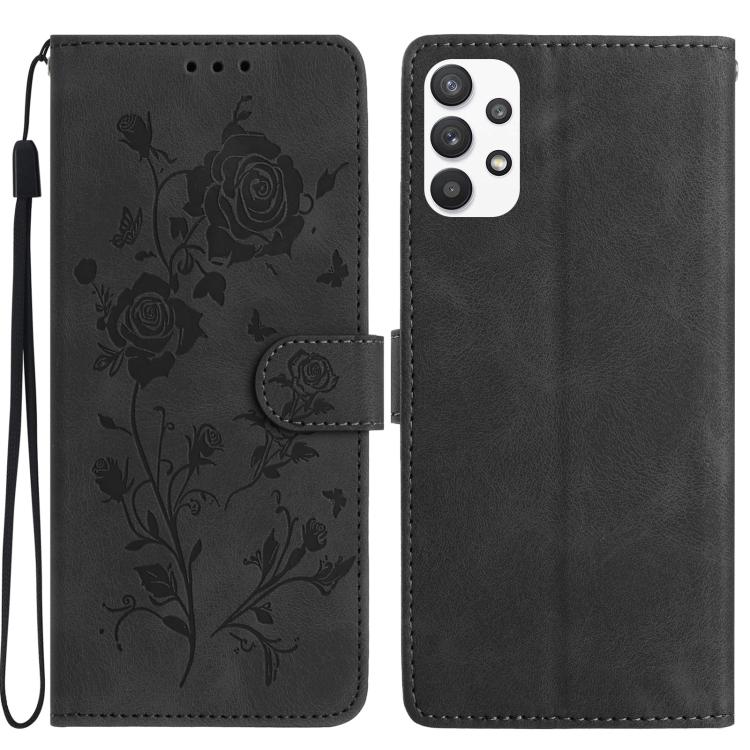 Rose Flower Embossing Pattern Leather Phone Case, For Samsung Galaxy A22, For Samsung Galaxy A22 5G, For Samsung Galaxy A32, For Samsung Galaxy A72, For Samsung Galaxy A52, For Samsung Galaxy A32 5G, For Samsung Galaxy A02S 164mm US��������������������...