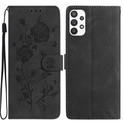 Rose Flower Embossing Pattern Leather Phone Case, For Samsung Galaxy A22, For Samsung Galaxy A22 5G, For Samsung Galaxy A32, For Samsung Galaxy A72, For Samsung Galaxy A52, For Samsung Galaxy A32 5G, For Samsung Galaxy A02S 164mm US��������������������...