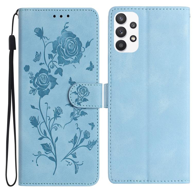 Rose Flower Embossing Pattern Leather Phone Case, For Samsung Galaxy A22, For Samsung Galaxy A22 5G, For Samsung Galaxy A32, For Samsung Galaxy A72, For Samsung Galaxy A52, For Samsung Galaxy A32 5G, For Samsung Galaxy A02S 164mm US��������������������...