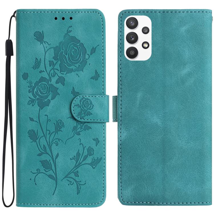 Rose Flower Embossing Pattern Leather Phone Case, For Samsung Galaxy A22, For Samsung Galaxy A22 5G, For Samsung Galaxy A32, For Samsung Galaxy A72, For Samsung Galaxy A52, For Samsung Galaxy A32 5G, For Samsung Galaxy A02S 164mm US��������������������...