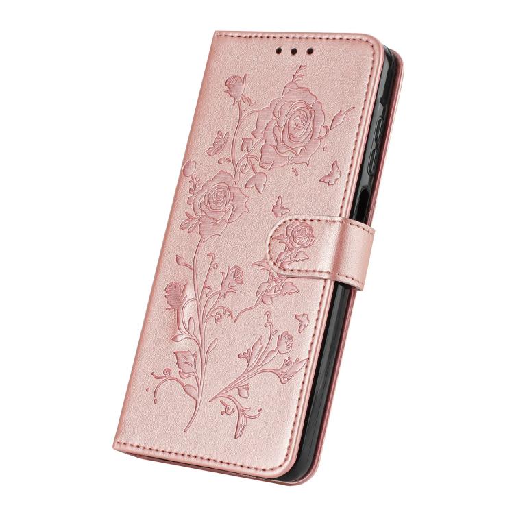 Rose Flower Embossing Pattern Leather Phone Case, For Samsung Galaxy A57 5G, For Samsung Galaxy A37 5G, For Samsung Galaxy A17, For Samsung Galaxy A07, For Samsung Galaxy A07 5G, For Samsung Galaxy A17 5G, For Samsung Galaxy A06, For Samsung Galaxy A56...