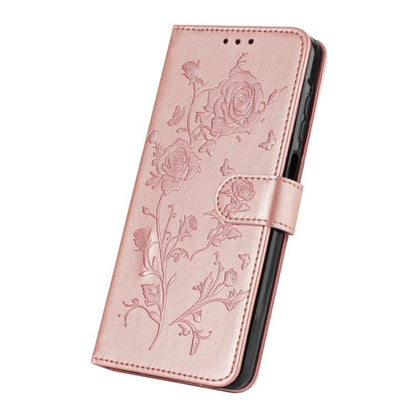 Rose Flower Embossing Pattern Leather Phone Case, For Samsung Galaxy A57 5G, For Samsung Galaxy A37 5G, For Samsung Galaxy A17, For Samsung Galaxy A07, For Samsung Galaxy A07 5G, For Samsung Galaxy A17 5G, For Samsung Galaxy A06, For Samsung Galaxy A56...
