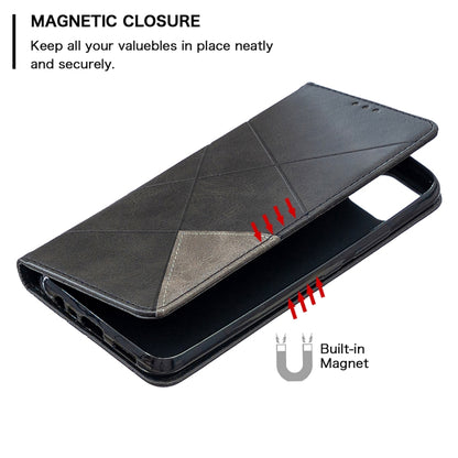 Rhombus Texture Horizontal Flip Magnetic Leather Case with Holder & Card Slots, For OPPO Realme C11, For OPPO Realme 6, For OPPO Realme 6 Pro, For OPPO Reno3 Pro, For OPPO Reno4 Pro 5G