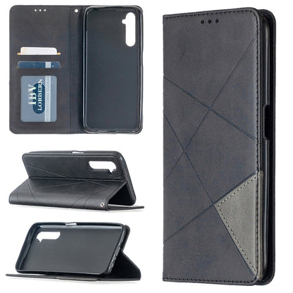Rhombus Texture Horizontal Flip Magnetic Leather Case with Holder & Card Slots, For OPPO Realme C11, For OPPO Realme 6, For OPPO Realme 6 Pro, For OPPO Reno3 Pro, For OPPO Reno4 Pro 5G