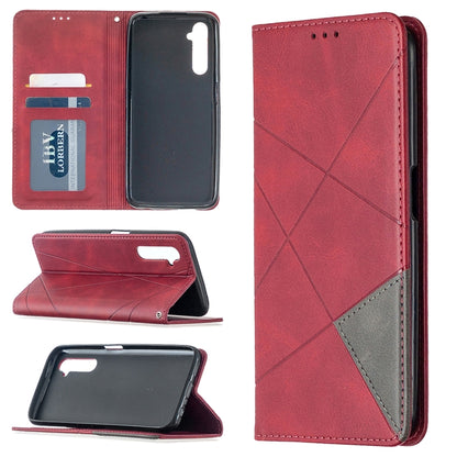 Rhombus Texture Horizontal Flip Magnetic Leather Case with Holder & Card Slots, For OPPO Realme C11, For OPPO Realme 6, For OPPO Realme 6 Pro, For OPPO Reno3 Pro, For OPPO Reno4 Pro 5G