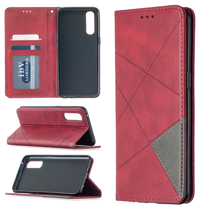 Rhombus Texture Horizontal Flip Magnetic Leather Case with Holder & Card Slots, For OPPO Realme C11, For OPPO Realme 6, For OPPO Realme 6 Pro, For OPPO Reno3 Pro, For OPPO Reno4 Pro 5G