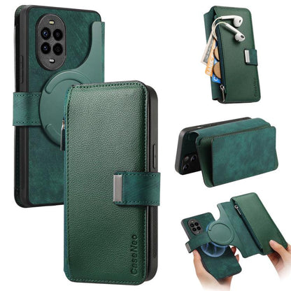 CaseNeo MagSafe RFID Anti-theft Zipper Wallet Retro Leather Phone Case, For Huawei Pura 90 5G, For Huawei Mate 70 Air 5G, For Huawei Pura 80 Ultra 5G, For Huawei Pura 80 Pro / 80 Pro+ 5G, For Huawei Pura 80 5G, For Huawei nova 14 Pro, For Huawei nova 1...