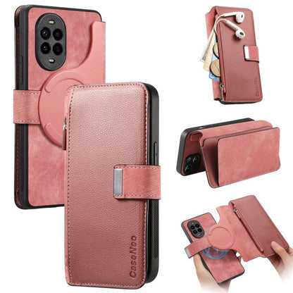 CaseNeo MagSafe RFID Anti-theft Zipper Wallet Retro Leather Phone Case, For Huawei Pura 90 5G, For Huawei Mate 70 Air 5G, For Huawei Pura 80 Ultra 5G, For Huawei Pura 80 Pro / 80 Pro+ 5G, For Huawei Pura 80 5G, For Huawei nova 14 Pro, For Huawei nova 1...