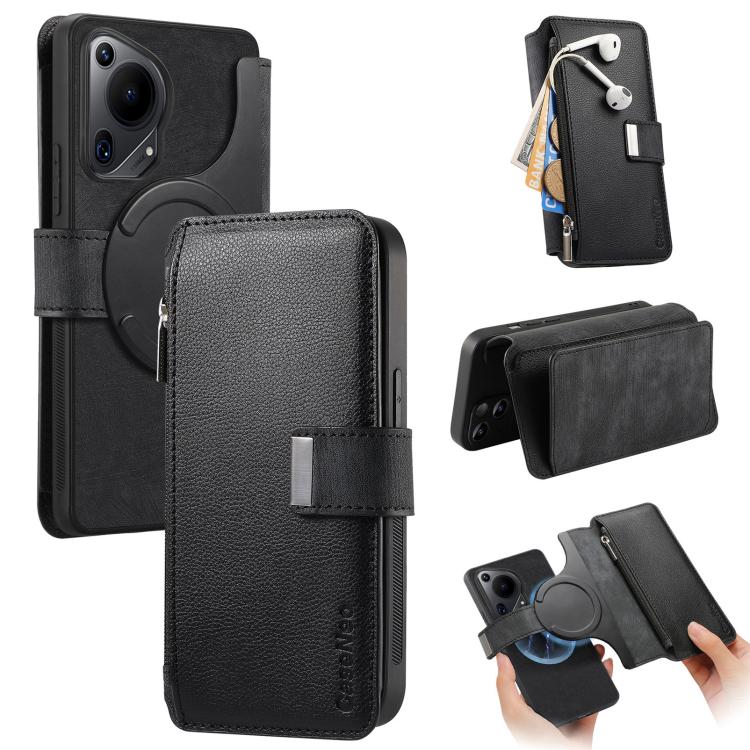 CaseNeo MagSafe RFID Anti-theft Zipper Wallet Retro Leather Phone Case, For Huawei Pura 90 5G, For Huawei Mate 70 Air 5G, For Huawei Pura 80 Ultra 5G, For Huawei Pura 80 Pro / 80 Pro+ 5G, For Huawei Pura 80 5G, For Huawei nova 14 Pro, For Huawei nova 1...