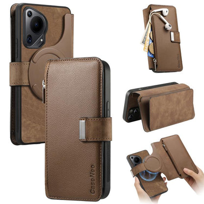 CaseNeo MagSafe RFID Anti-theft Zipper Wallet Retro Leather Phone Case, For Huawei Pura 90 5G, For Huawei Mate 70 Air 5G, For Huawei Pura 80 Ultra 5G, For Huawei Pura 80 Pro / 80 Pro+ 5G, For Huawei Pura 80 5G, For Huawei nova 14 Pro, For Huawei nova 1...