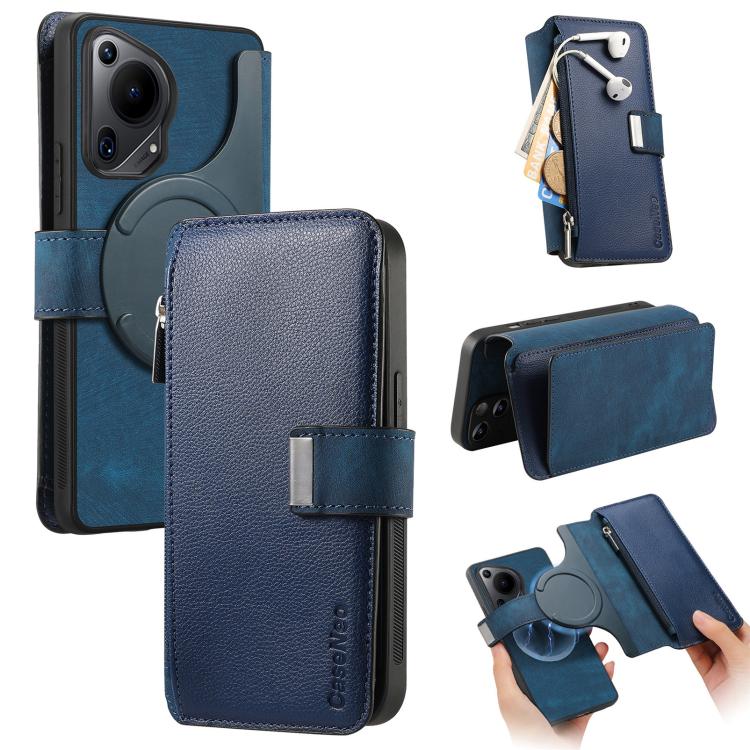 CaseNeo MagSafe RFID Anti-theft Zipper Wallet Retro Leather Phone Case, For Huawei Pura 90 5G, For Huawei Mate 70 Air 5G, For Huawei Pura 80 Ultra 5G, For Huawei Pura 80 Pro / 80 Pro+ 5G, For Huawei Pura 80 5G, For Huawei nova 14 Pro, For Huawei nova 1...