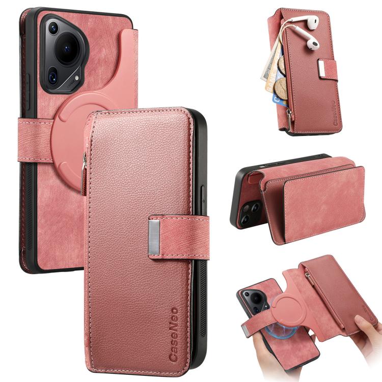 CaseNeo MagSafe RFID Anti-theft Zipper Wallet Retro Leather Phone Case, For Huawei Pura 90 5G, For Huawei Mate 70 Air 5G, For Huawei Pura 80 Ultra 5G, For Huawei Pura 80 Pro / 80 Pro+ 5G, For Huawei Pura 80 5G, For Huawei nova 14 Pro, For Huawei nova 1...