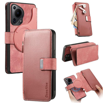 CaseNeo MagSafe RFID Anti-theft Zipper Wallet Retro Leather Phone Case, For Huawei Pura 90 5G, For Huawei Mate 70 Air 5G, For Huawei Pura 80 Ultra 5G, For Huawei Pura 80 Pro / 80 Pro+ 5G, For Huawei Pura 80 5G, For Huawei nova 14 Pro, For Huawei nova 1...