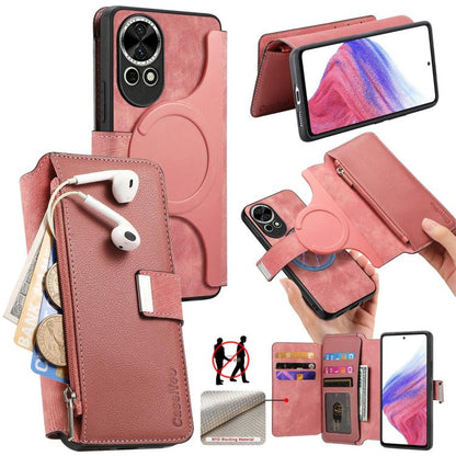 CaseNeo MagSafe RFID Anti-theft Zipper Wallet Retro Leather Phone Case, For Huawei Pura 90 5G, For Huawei Mate 70 Air 5G, For Huawei Pura 80 Ultra 5G, For Huawei Pura 80 Pro / 80 Pro+ 5G, For Huawei Pura 80 5G, For Huawei nova 14 Pro, For Huawei nova 1...