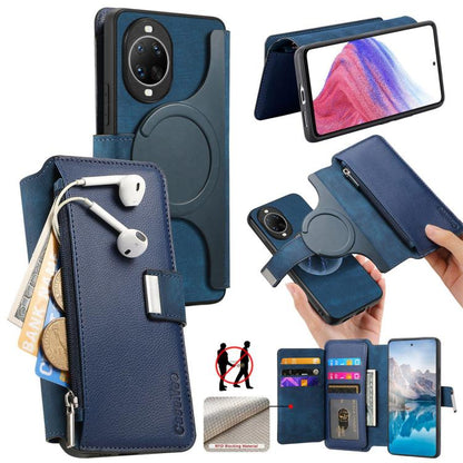 CaseNeo MagSafe RFID Anti-theft Zipper Wallet Retro Leather Phone Case, For Huawei Pura 90 5G, For Huawei Mate 70 Air 5G, For Huawei Pura 80 Ultra 5G, For Huawei Pura 80 Pro / 80 Pro+ 5G, For Huawei Pura 80 5G, For Huawei nova 14 Pro, For Huawei nova 1...