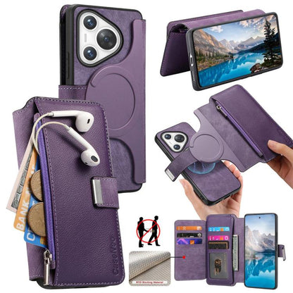 CaseNeo MagSafe RFID Anti-theft Zipper Wallet Retro Leather Phone Case, For Huawei Pura 90 5G, For Huawei Mate 70 Air 5G, For Huawei Pura 80 Ultra 5G, For Huawei Pura 80 Pro / 80 Pro+ 5G, For Huawei Pura 80 5G, For Huawei nova 14 Pro, For Huawei nova 1...