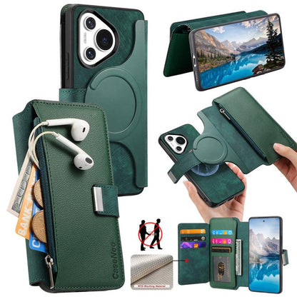 CaseNeo MagSafe RFID Anti-theft Zipper Wallet Retro Leather Phone Case, For Huawei Pura 90 5G, For Huawei Mate 70 Air 5G, For Huawei Pura 80 Ultra 5G, For Huawei Pura 80 Pro / 80 Pro+ 5G, For Huawei Pura 80 5G, For Huawei nova 14 Pro, For Huawei nova 1...