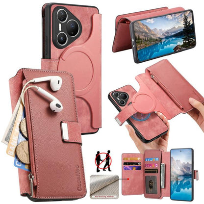 CaseNeo MagSafe RFID Anti-theft Zipper Wallet Retro Leather Phone Case, For Huawei Pura 90 5G, For Huawei Mate 70 Air 5G, For Huawei Pura 80 Ultra 5G, For Huawei Pura 80 Pro / 80 Pro+ 5G, For Huawei Pura 80 5G, For Huawei nova 14 Pro, For Huawei nova 1...