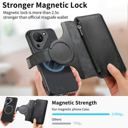 CaseNeo MagSafe RFID Anti-theft Zipper Wallet Retro Leather Phone Case, For Huawei Pura 90 5G, For Huawei Mate 70 Air 5G, For Huawei Pura 80 Ultra 5G, For Huawei Pura 80 Pro / 80 Pro+ 5G, For Huawei Pura 80 5G, For Huawei nova 14 Pro, For Huawei nova 1...