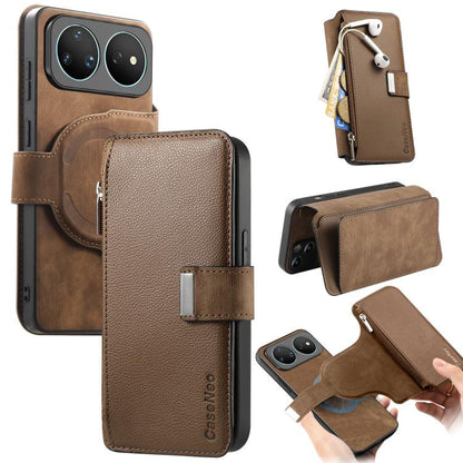 CaseNeo MagSafe RFID Anti-theft Zipper Wallet Retro Leather Phone Case, For Huawei nova 16, For Huawei Pura 90 5G, For Huawei Enjoy 90 Plus 5G, For Huawei Mate 70 Air 5G, For Huawei Pura 80 Ultra 5G, For Huawei Pura 80 Pro / 80 Pro+ 5G                 ...