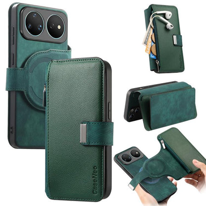 CaseNeo MagSafe RFID Anti-theft Zipper Wallet Retro Leather Phone Case, For Huawei nova 16, For Huawei Pura 90 5G, For Huawei Enjoy 90 Plus 5G, For Huawei Mate 70 Air 5G, For Huawei Pura 80 Ultra 5G, For Huawei Pura 80 Pro / 80 Pro+ 5G                 ...