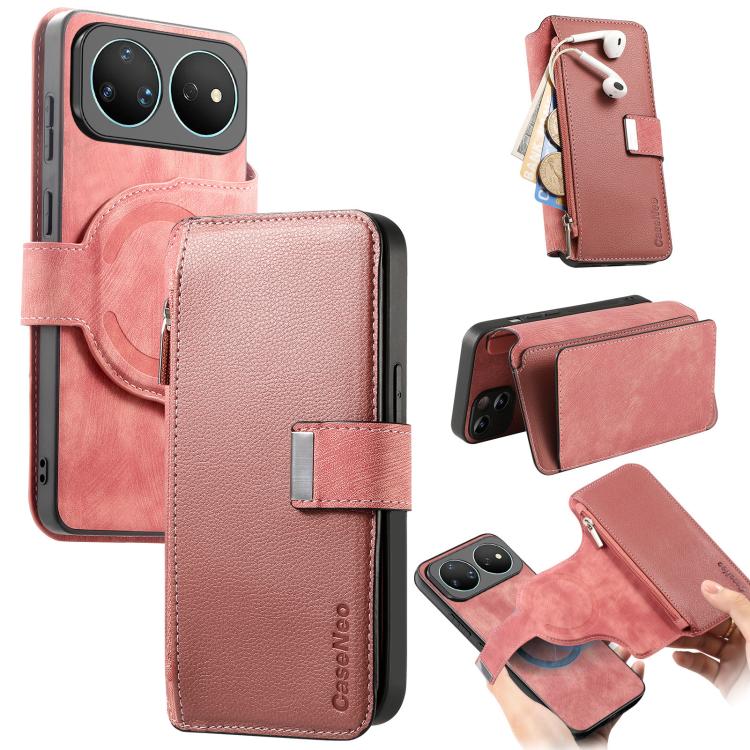 CaseNeo MagSafe RFID Anti-theft Zipper Wallet Retro Leather Phone Case, For Huawei nova 16, For Huawei Pura 90 5G, For Huawei Enjoy 90 Plus 5G, For Huawei Mate 70 Air 5G, For Huawei Pura 80 Ultra 5G, For Huawei Pura 80 Pro / 80 Pro+ 5G                 ...