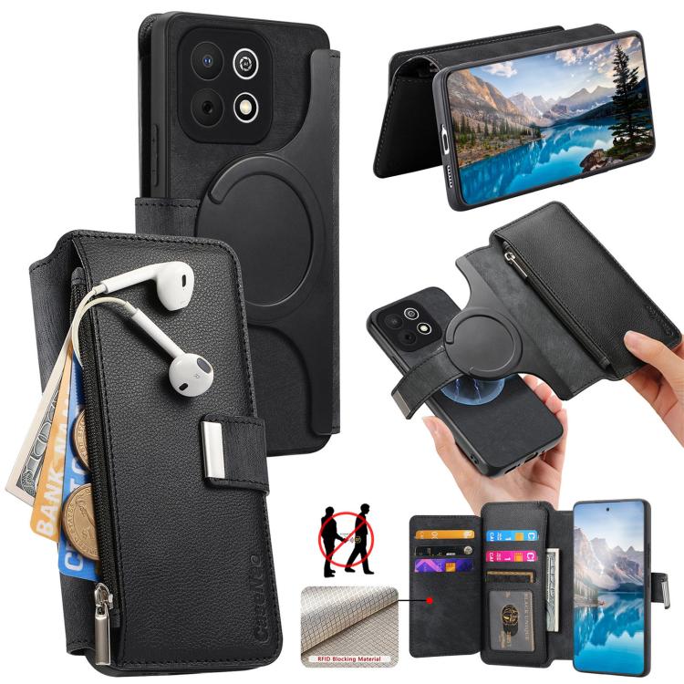 CaseNeo MagSafe RFID Anti-theft Zipper Wallet Retro Leather Phone Case, For Huawei nova 16, For Huawei Pura 90 5G, For Huawei Enjoy 90 Plus 5G, For Huawei Mate 70 Air 5G, For Huawei Pura 80 Ultra 5G, For Huawei Pura 80 Pro / 80 Pro+ 5G                 ...