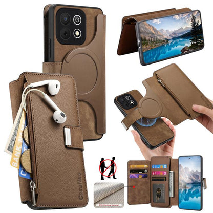 CaseNeo MagSafe RFID Anti-theft Zipper Wallet Retro Leather Phone Case, For Huawei nova 16, For Huawei Pura 90 5G, For Huawei Enjoy 90 Plus 5G, For Huawei Mate 70 Air 5G, For Huawei Pura 80 Ultra 5G, For Huawei Pura 80 Pro / 80 Pro+ 5G                 ...